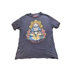 Affliction Shirt Adult 2X American Tattoo Inked Megan Massacre Snake Flower Mens